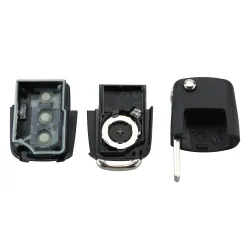 VW Jetta Beetle - 3 boutons - lame découpée - boîtier de clé de voiture distant - coque